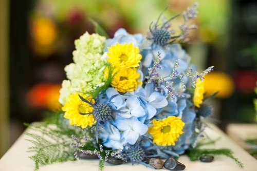 blue flower bouquet